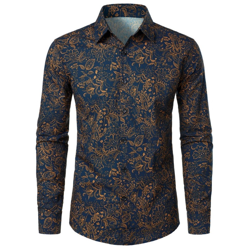 Men Retro 70s Hippie Floral Pr - Men'S Fashion 70S ulasan dan harga