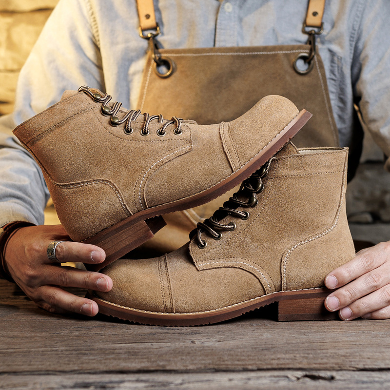 Suede Boot Goodyear-Welted Mot - Fashion Men'S Boots ulasan dan harga