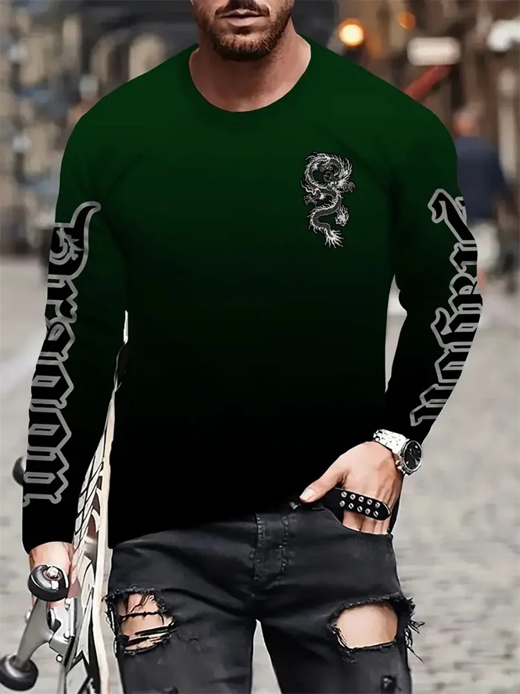 Simple Longteng Print Autumn F - Men'S Spring Fashion ulasan dan harga
