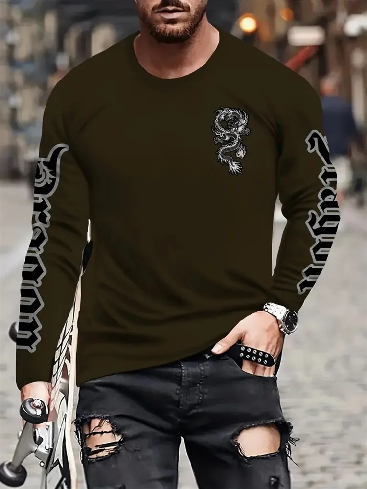 Simple Longteng Print Autumn F - Men'S Spring Fashion ulasan dan harga