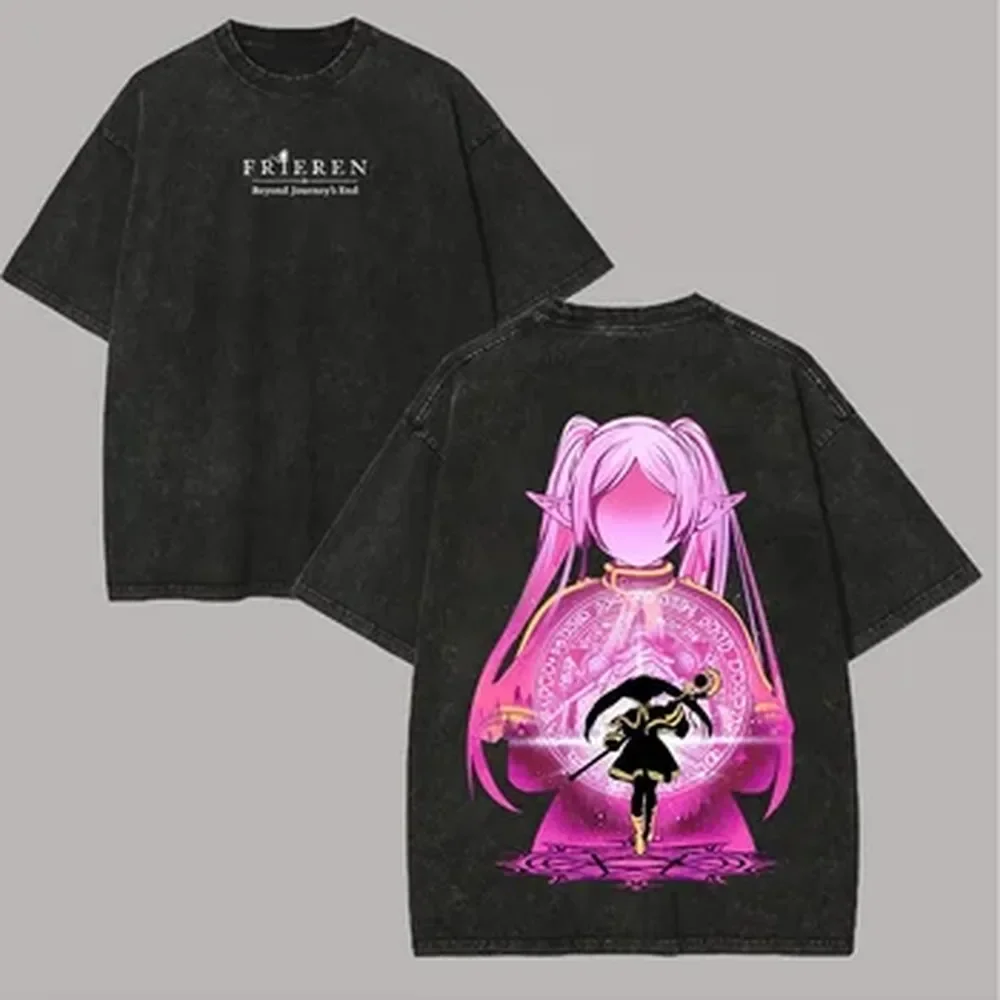 Anime Cute Frieren Graphic T-s - Graphic Tee Oversized ulasan dan harga
