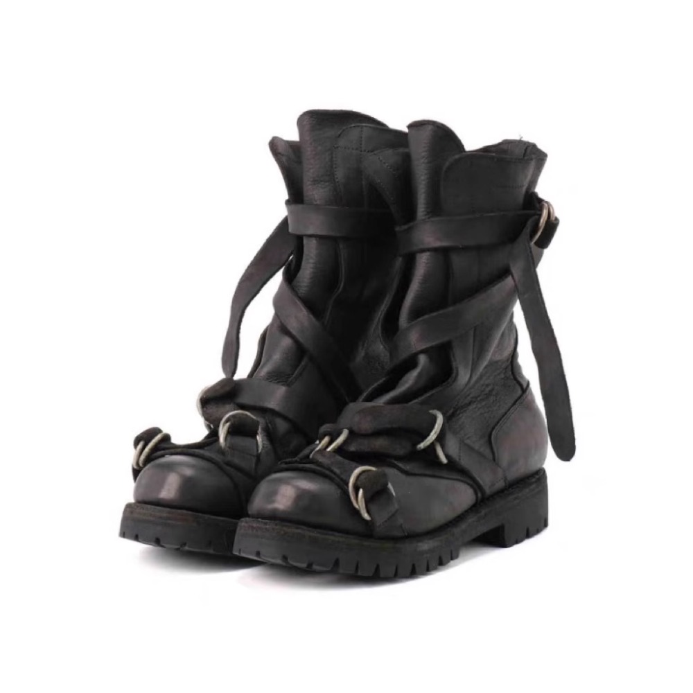 Men's Leather Motorcycle Boots - Men'S Fashion Loafers Shoes ulasan dan harga