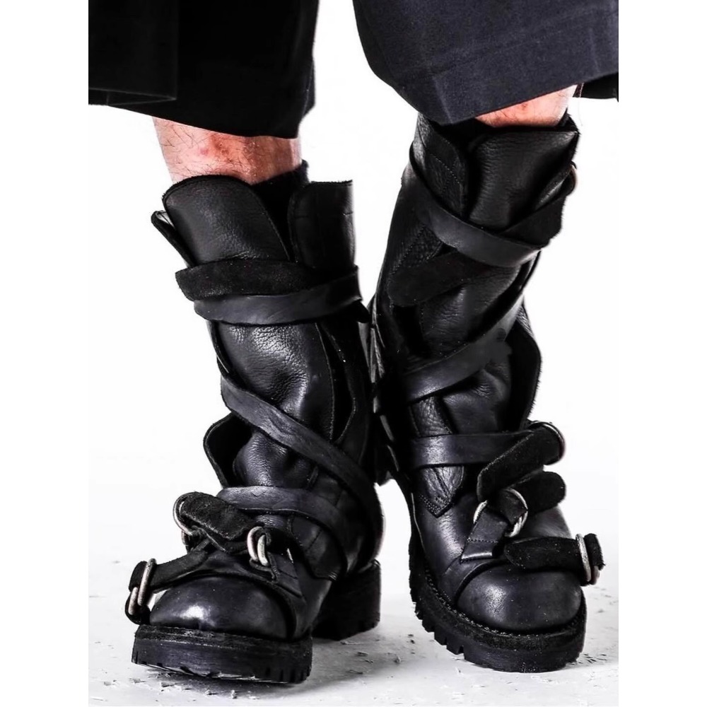 Men's Leather Motorcycle Boots - Men'S Fashion Loafers Shoes ulasan dan harga